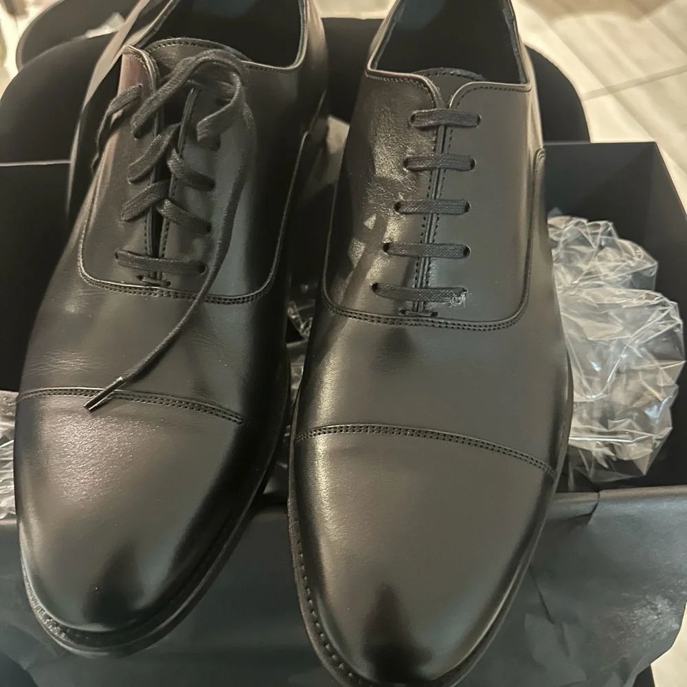 Thursday Boot Company Black Leather & Brown Leather Oxfords - Picture 1 of 4